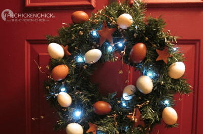 EGG BLOWING 101 & Egg Decorating instructions DIY Christmas wreath using blown eggs and homemade cinnamon ornaments