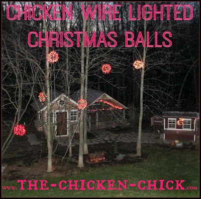 Chicken Wire Lighted Christmas Balls Tis the Season #1: ChickenWireChristmasballs1a Chicken Wire Lighted Christmas Balls Tis the Season #1: ChickenWireChristmasballs1a