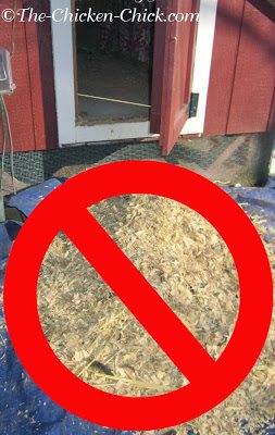 Don't clean out the coop regularly when using the deep litter method. Don't clean out the coop regularly when using the deep litter method.