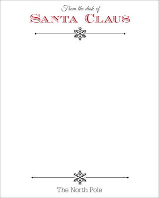from the desk of santa claus letterhead